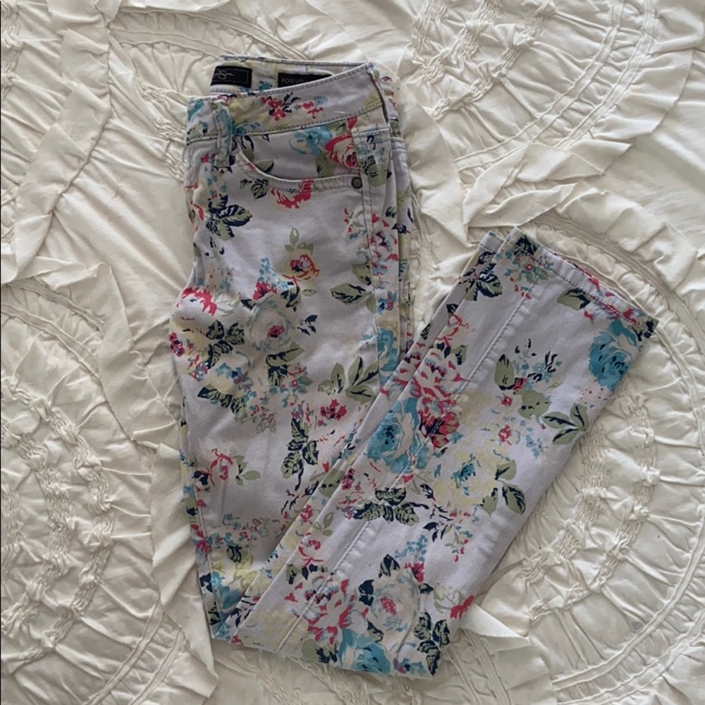 Jessica Simpson Forever Low Rise Floral Denim